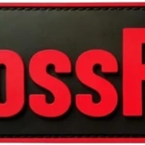 CrossFit patch black red PVC velcro morale patch