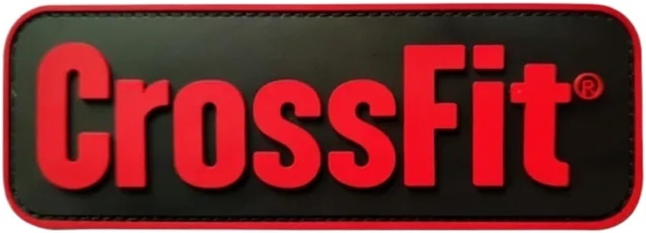 CrossFit patch black red PVC velcro morale patch