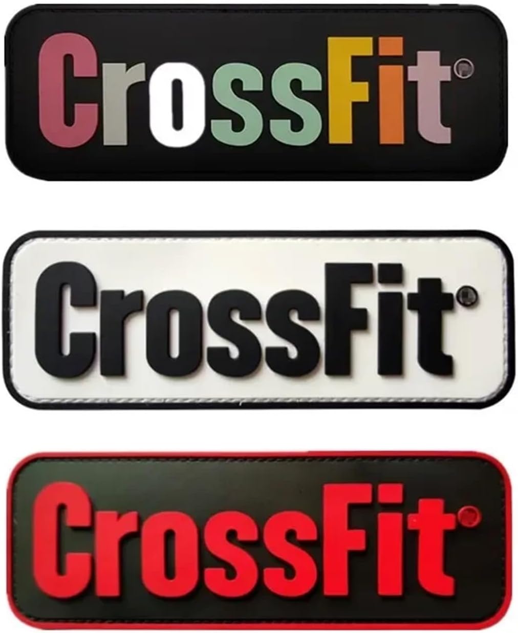 CrossFit velcro patches all three colorways