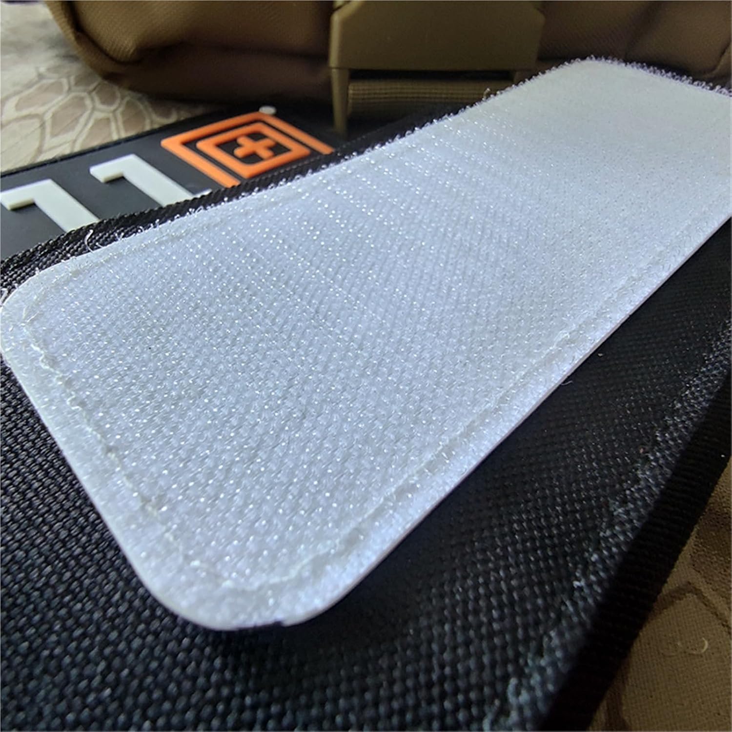 Hook and loop velcro backing of CrossFit patch