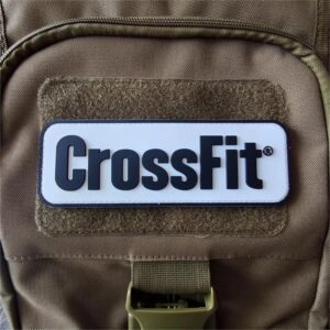 CrossFit patch on backpack velcro panel