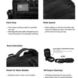 Hyrox backpack patch strip MOLLE system water bladder port 180 degree opening