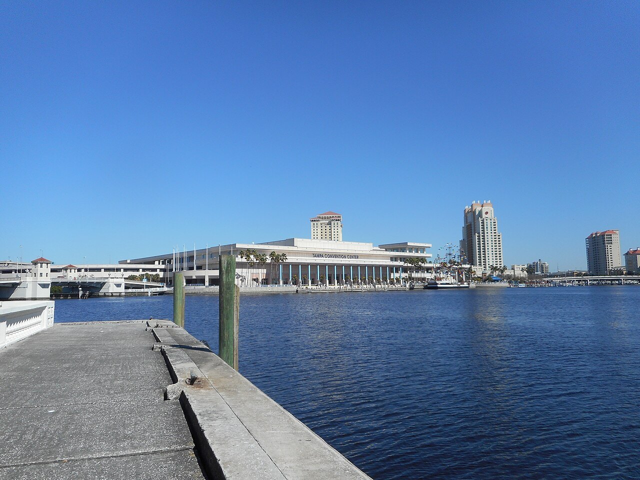 Tampa Convention Center across the water from Bayshore Boulevard — HYROX Tampa race week