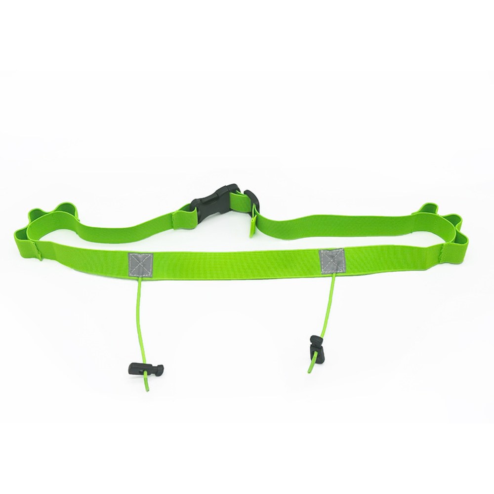 Race number belt gel loops green