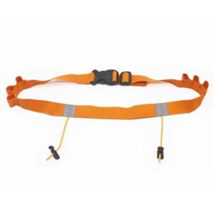 Race number belt gel loops orange