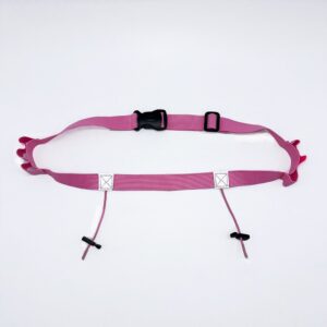 Race number belt gel loops pink