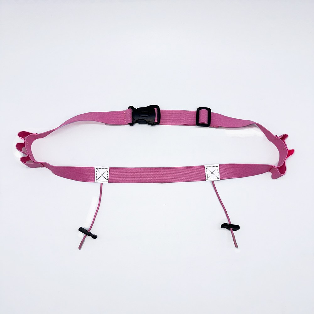 Race number belt gel loops pink
