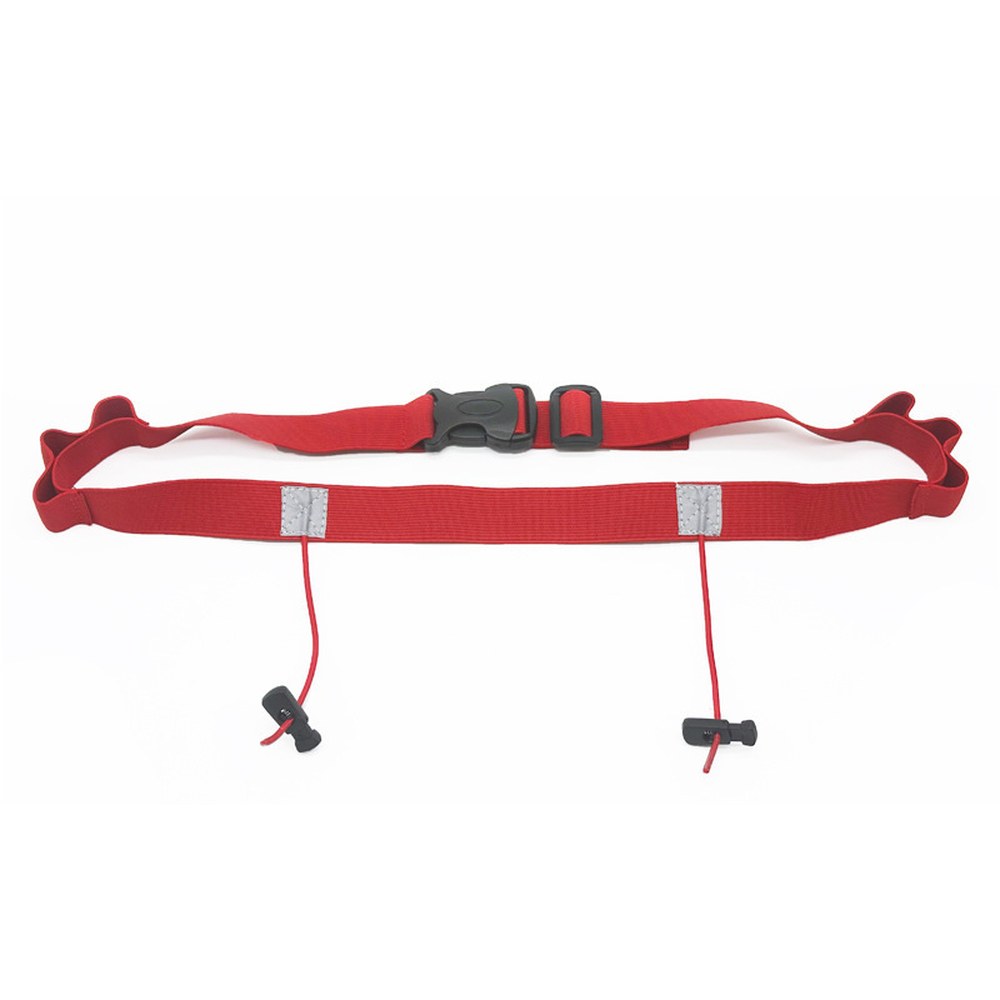 Race number belt gel loops red