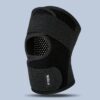 Open-patella knee brace with side spring stabilizers for training