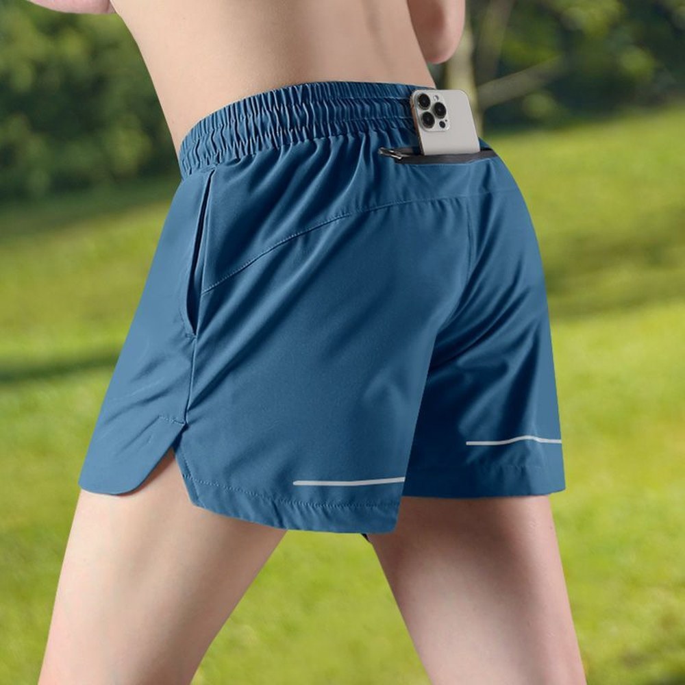 Two layer training shorts blue