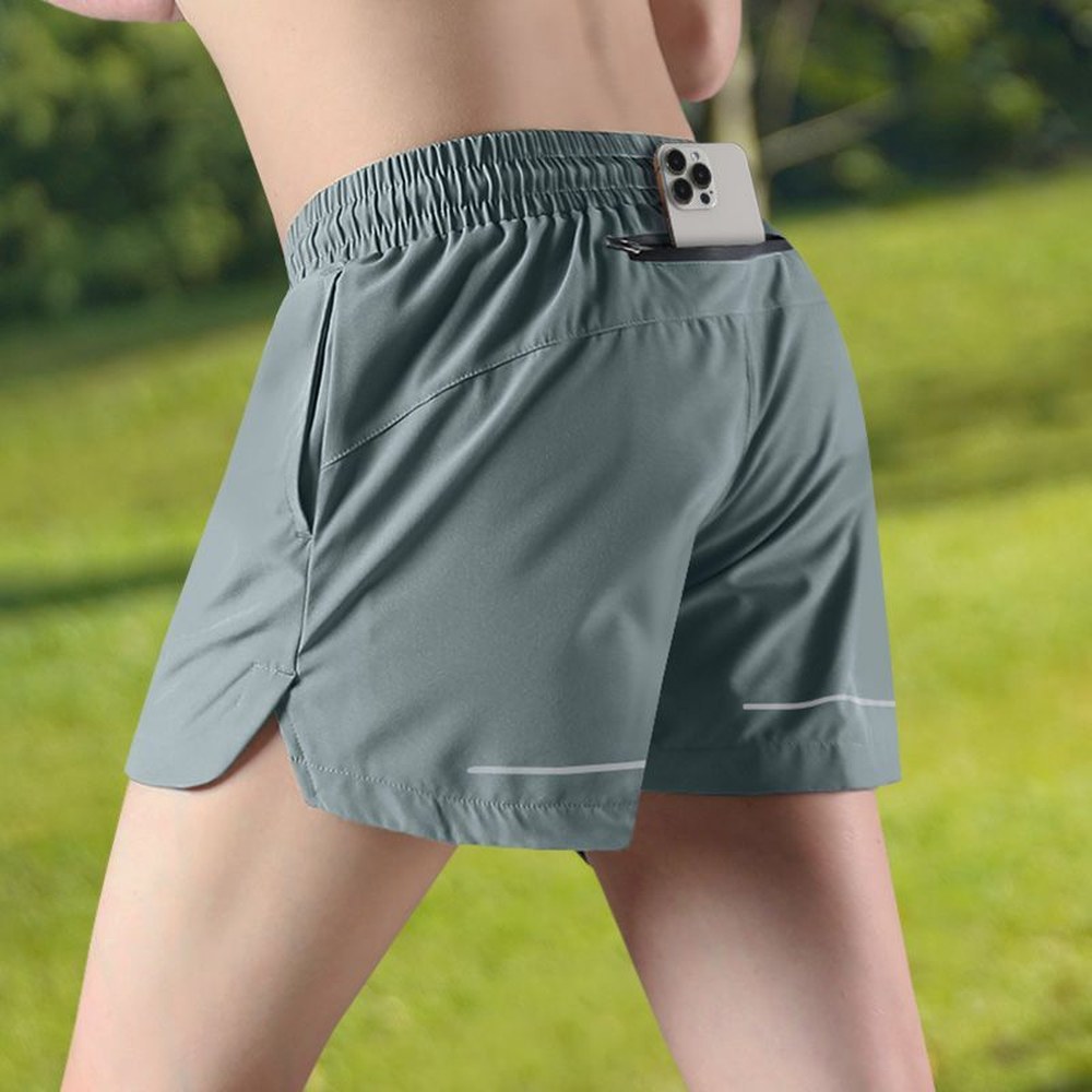 Two layer training shorts green