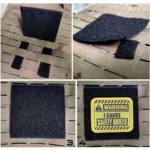 Velcro patch display panel on molle