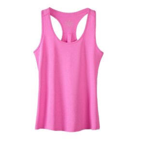 Women's racerback training tank top in rose pink, quick-dry fabric for functional fitness