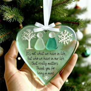Acrylic christmas ornament heart