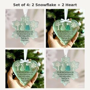 Acrylic christmas ornament set of 4