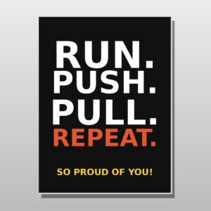 Cheer sign run push pull repeat
