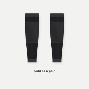 Black compression calf sleeves sold as a pair for running and functional fitness