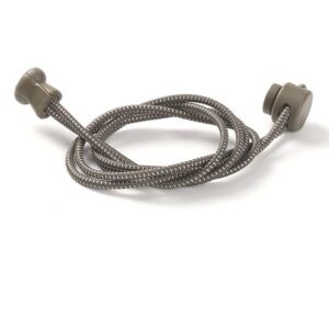 Elastic no tie shoelaces army green white