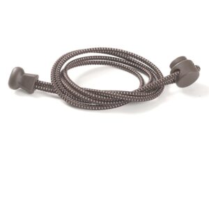 Elastic no tie shoelaces brown white