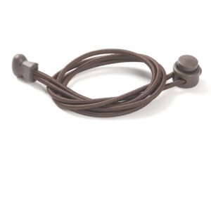 Elastic no tie shoelaces dark brown