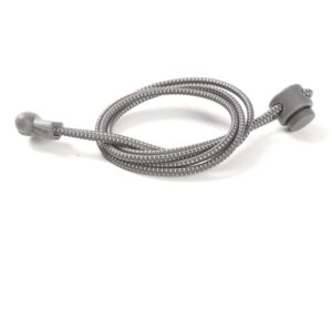 Elastic no tie shoelaces dark gray white