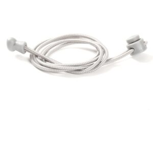Elastic no tie shoelaces light gray white