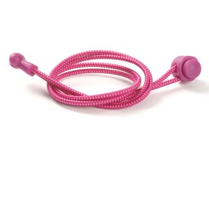 Elastic no tie shoelaces magenta white