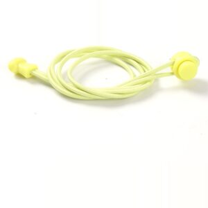 Elastic no tie shoelaces neon yellow white