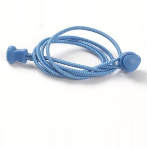 Elastic no tie shoelaces sky blue white