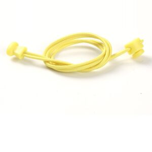 Elastic no tie shoelaces yellow white
