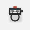 Mechanical finger lap counter on a ring for interval training and wall-ball counting