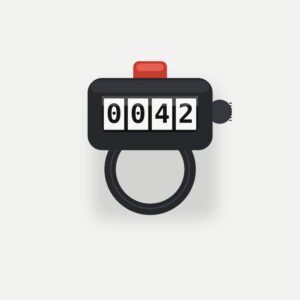 Mechanical finger lap counter on a ring for interval training and wall-ball counting
