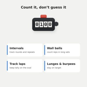 Mechanical finger lap counter training uses