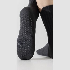 Mens non slip grip crew socks sole