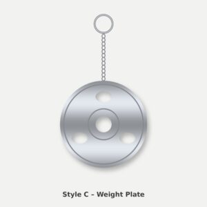 Metal fitness keychain weight plate