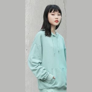 Oversized terry training hoodie sage green