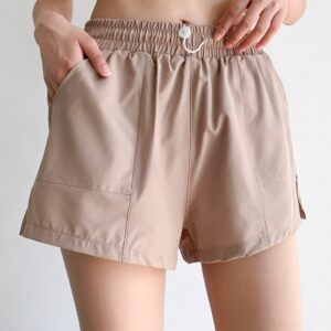 Womens 2 in 1 training shorts cocoa