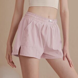 Womens 2 in 1 training shorts pink